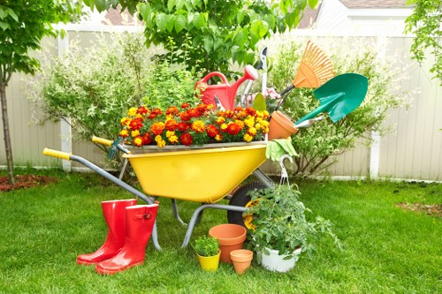 Experienced lawn care professionals at work