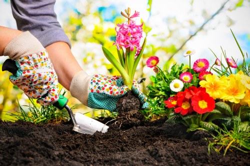 Paper quote and pricing breakdown for gardening services